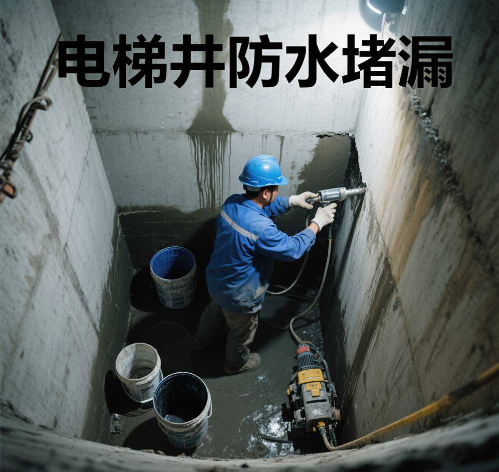 电梯井防水堵漏，衢州专业电梯井漏水维修公司
